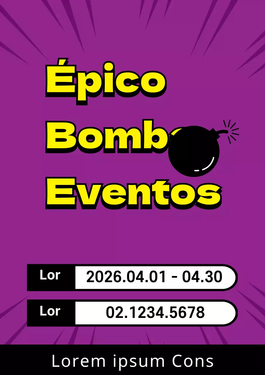 Promover um evento de venda simples com toques de púrpura