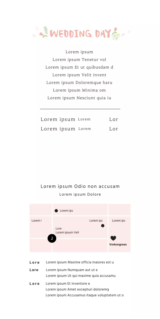 Nette und einfache Hochzeitseinladung mit rosa Kalligraphie und Braut und Bräutigam Illustration