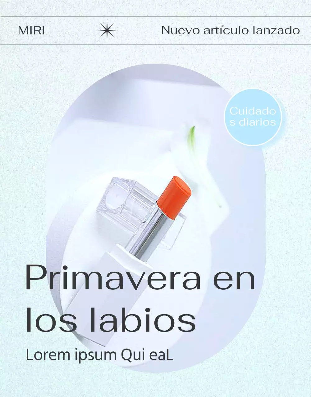 Venta libre de bálsamo labial con imágenes de acento azul claro y blanco