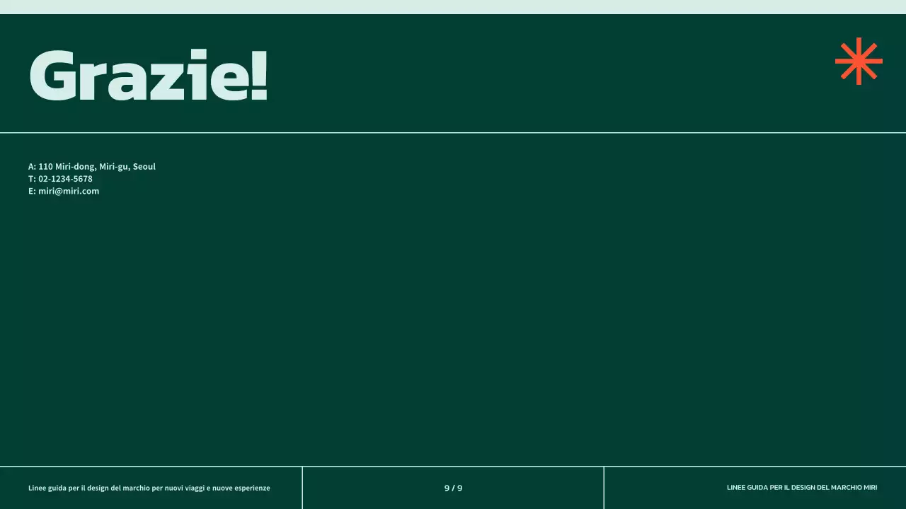 Linee guida del marchio semplici in verde con accenti arancioni