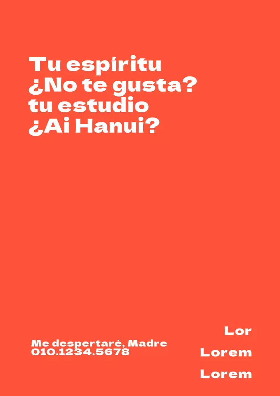 Promocionar la escuela de formación profesional en naranja y texto en blanco