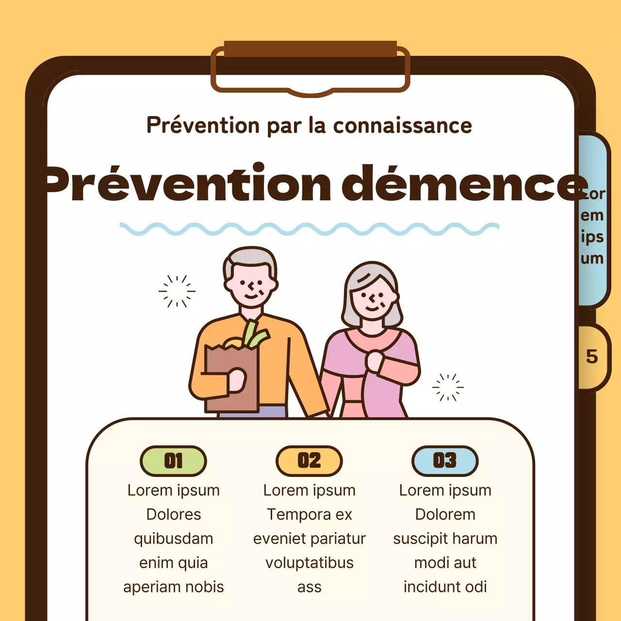 Informations sur la santé des personnes âgées atteintes de la maladie d'Alzheimer en jaune chartreuse bleu clair