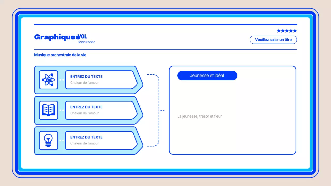 Infographies en bandes horizontales simples en bleu
