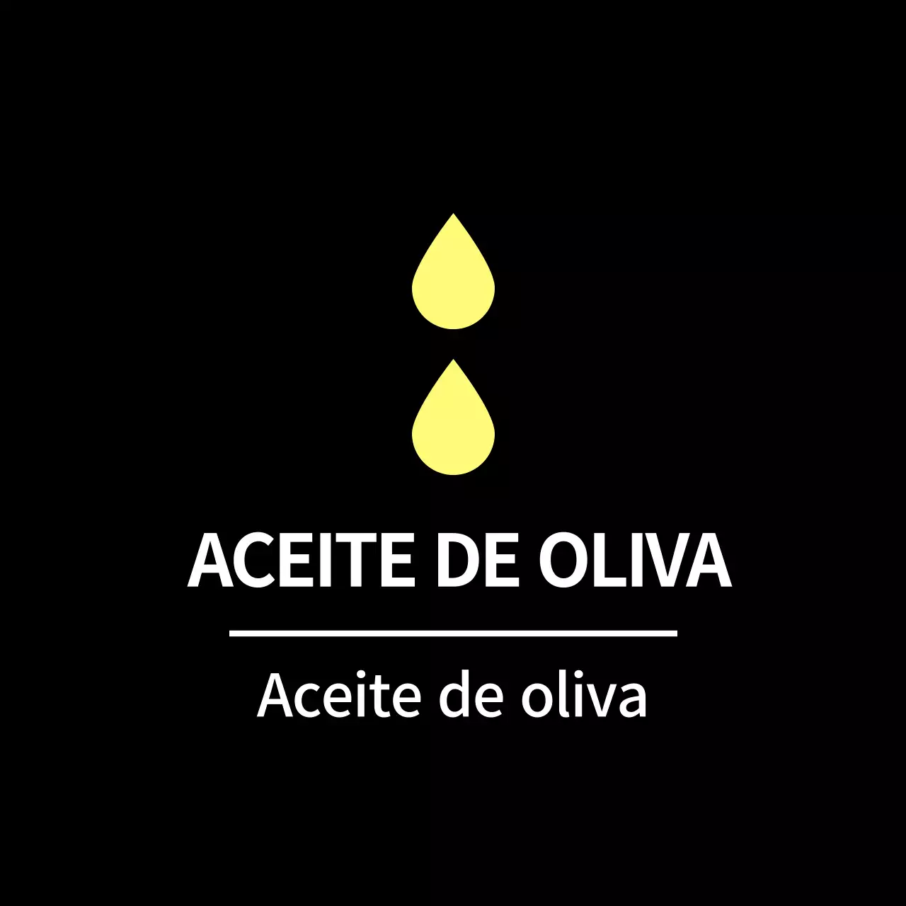 Adhesivo negro simple de aceite de oliva para etiquetas de guarnición