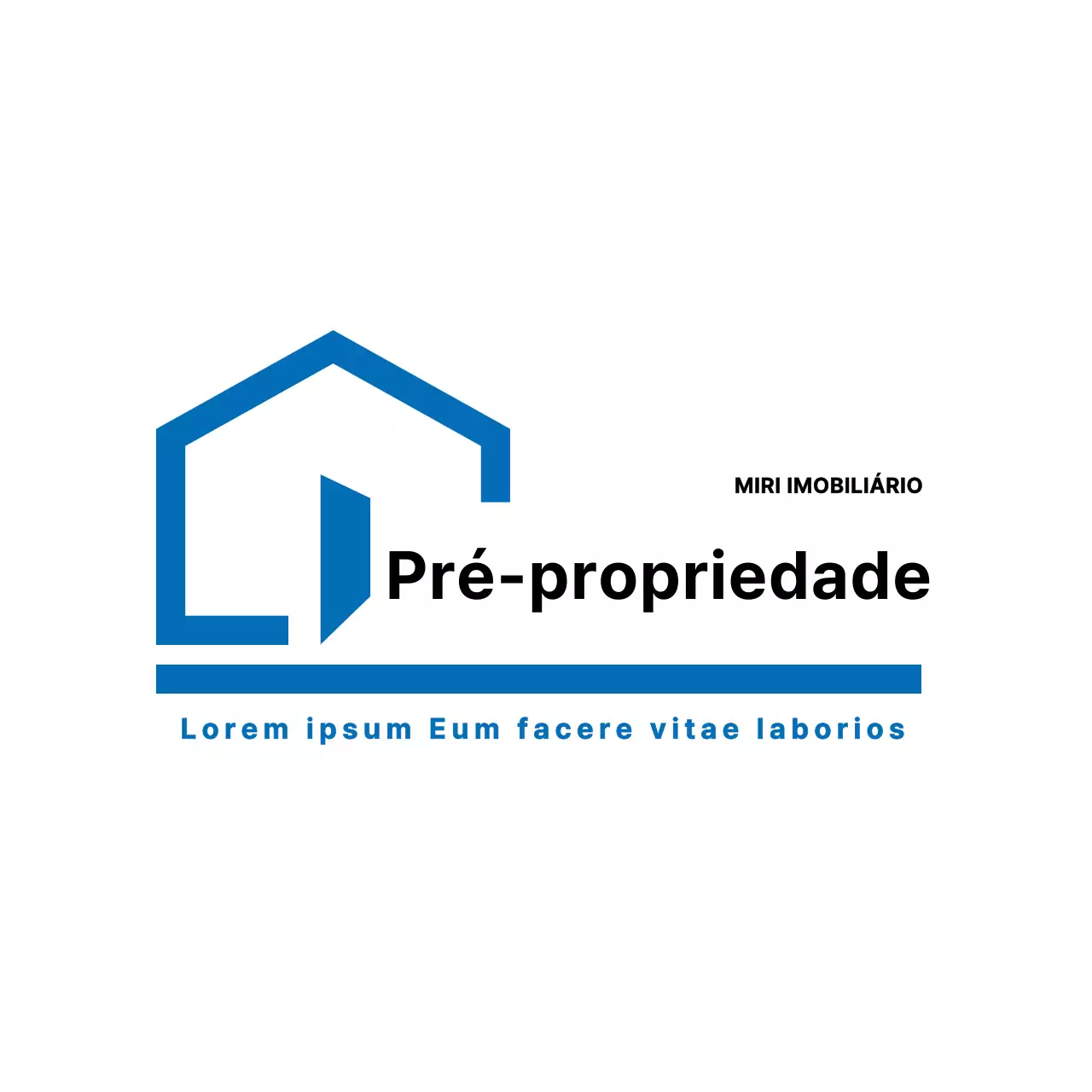 Base para copos com logótipo azul simples do sector imobiliário