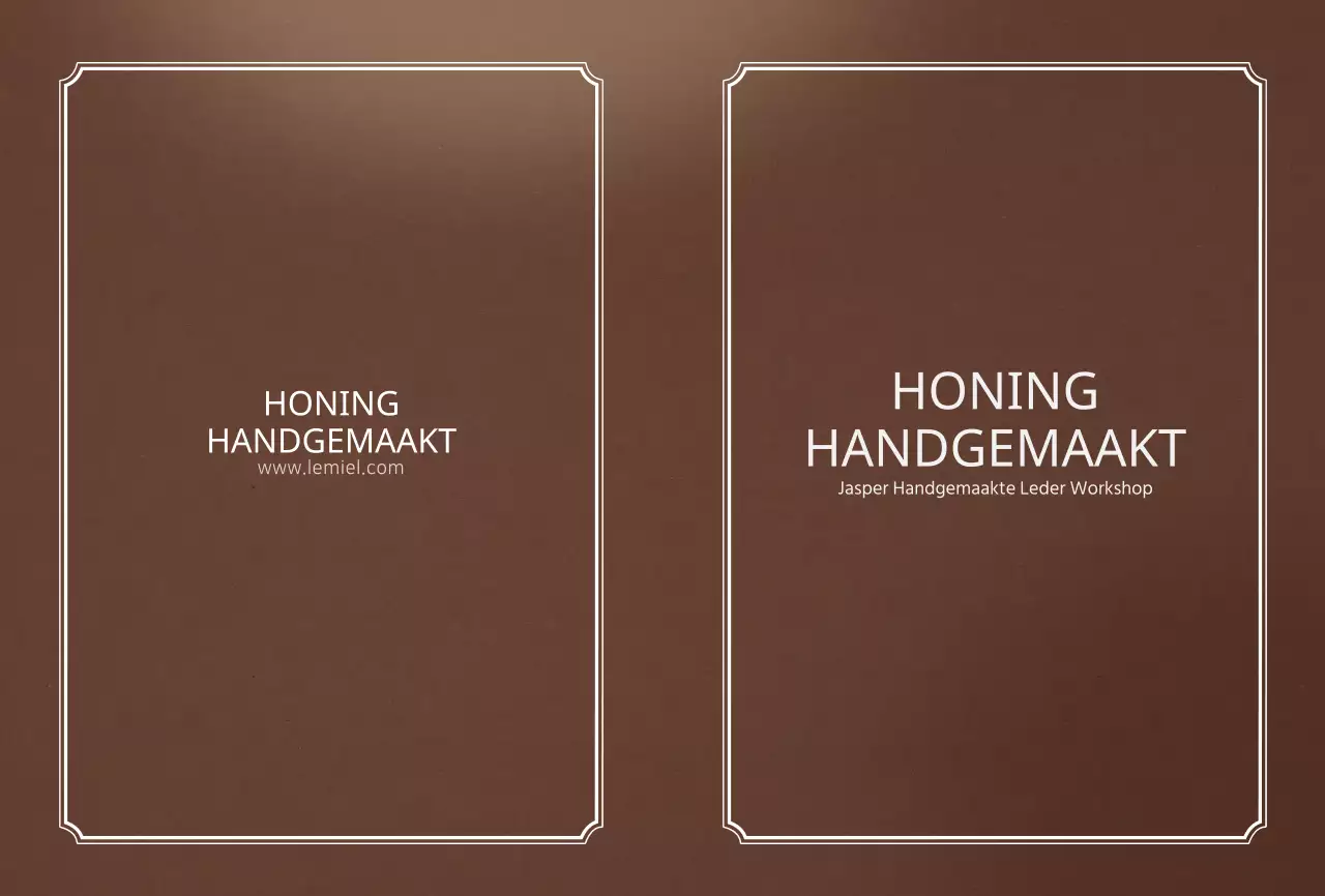 Bruine leren textuur Luxueuze handgemaakte lederbewerker ansichtkaarten