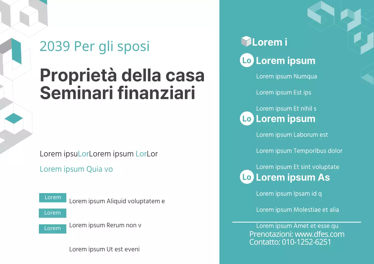 Seminario sul finanziamento dell'acquisto di abitazioni
