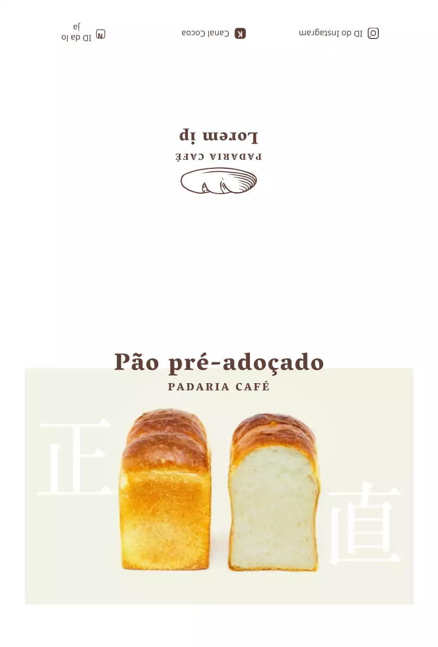 Instruções de armazenamento para pão bege e castanho