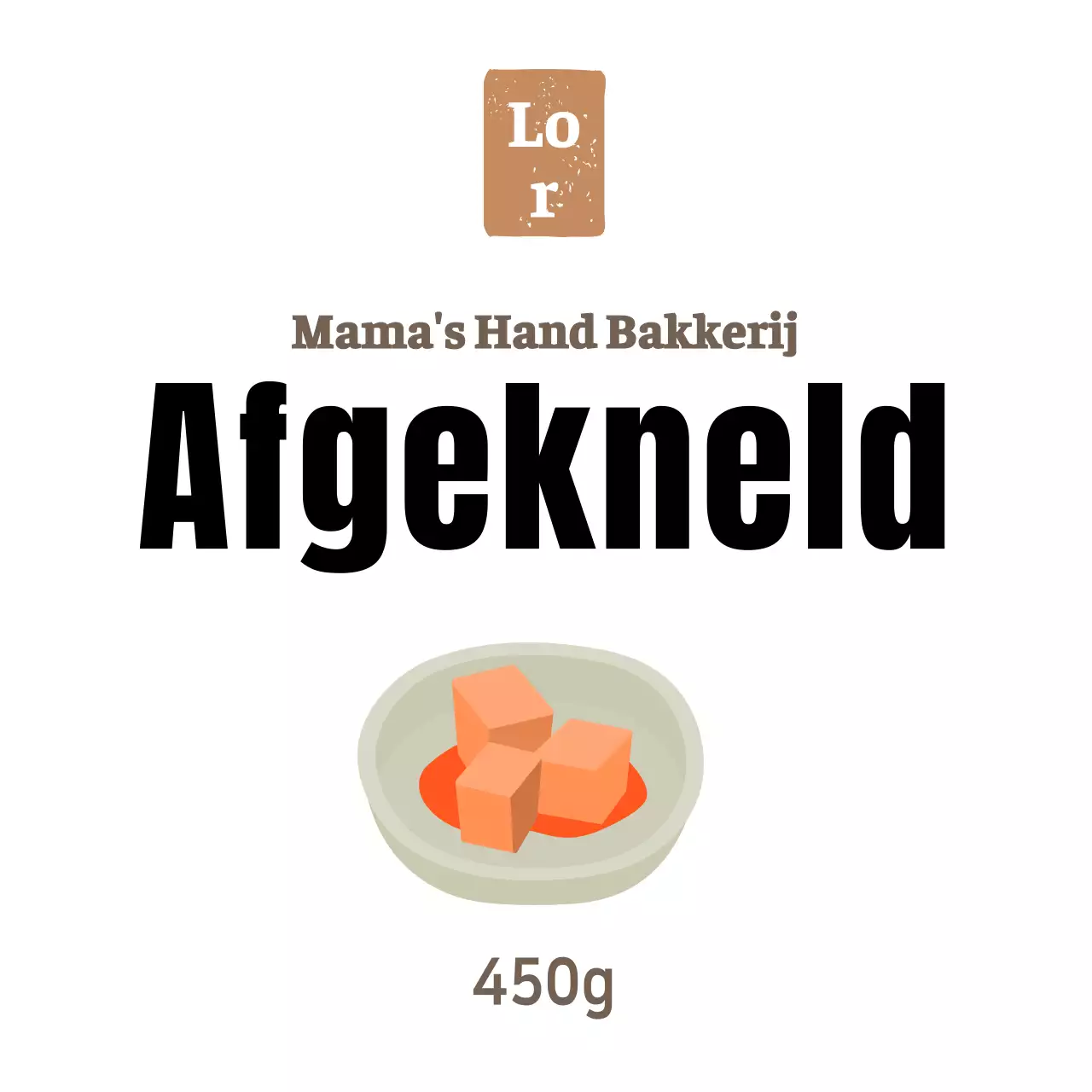 Witte eenvoudige delicatessen bijgerecht sticker