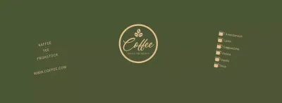 Gold und grün Café Getränk Menü Pappbecher