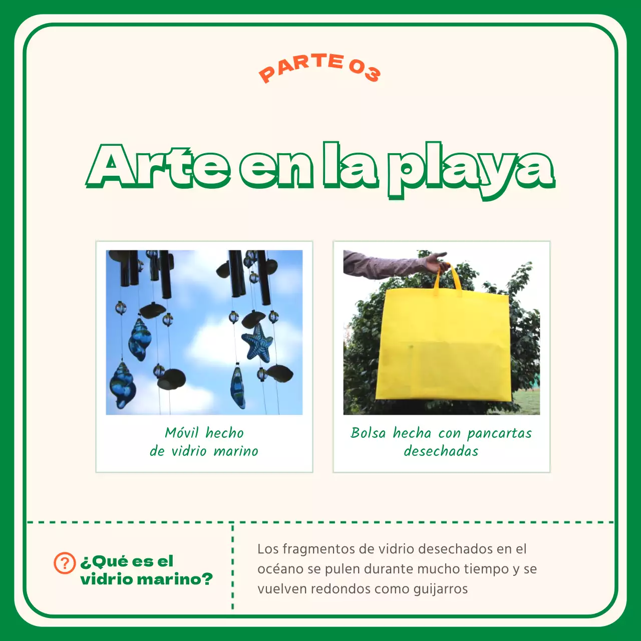 Green Orange Beachcombing CardNoticias