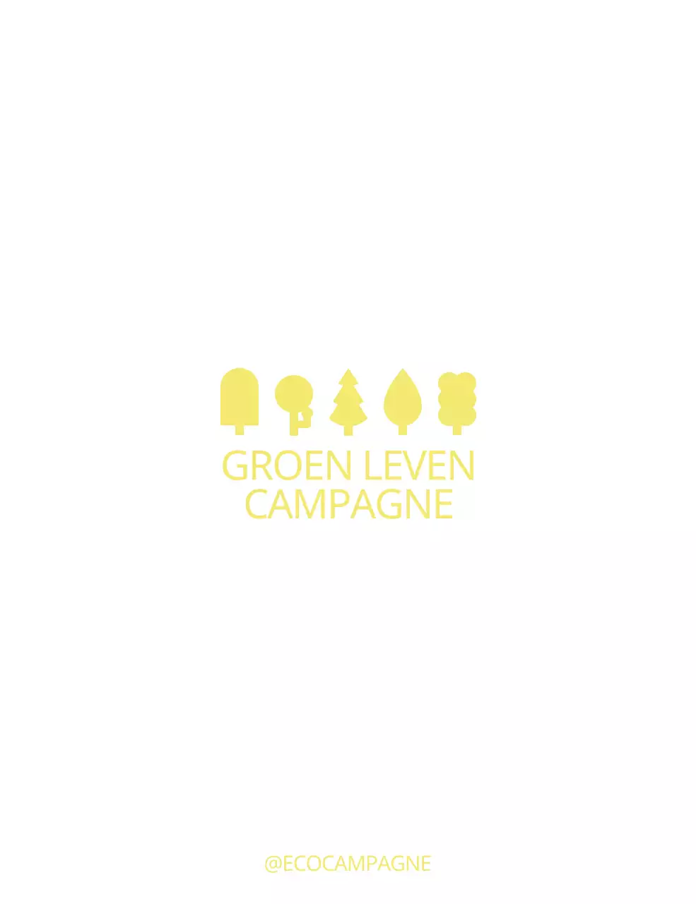 Eenvoudig modern boom illustratie concept voor Green Life campagne promotie