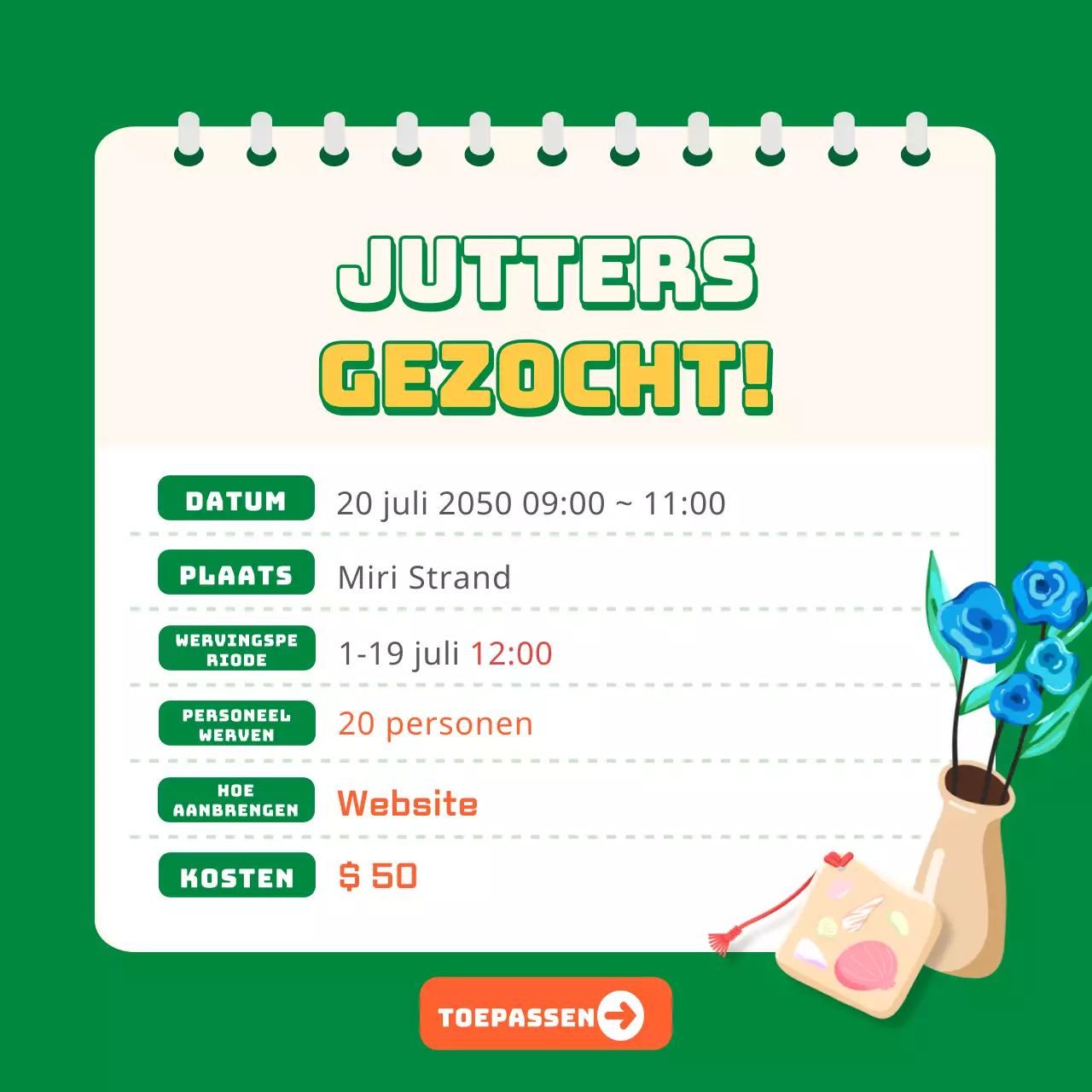 Groen oranje strandjutter KaartNieuws