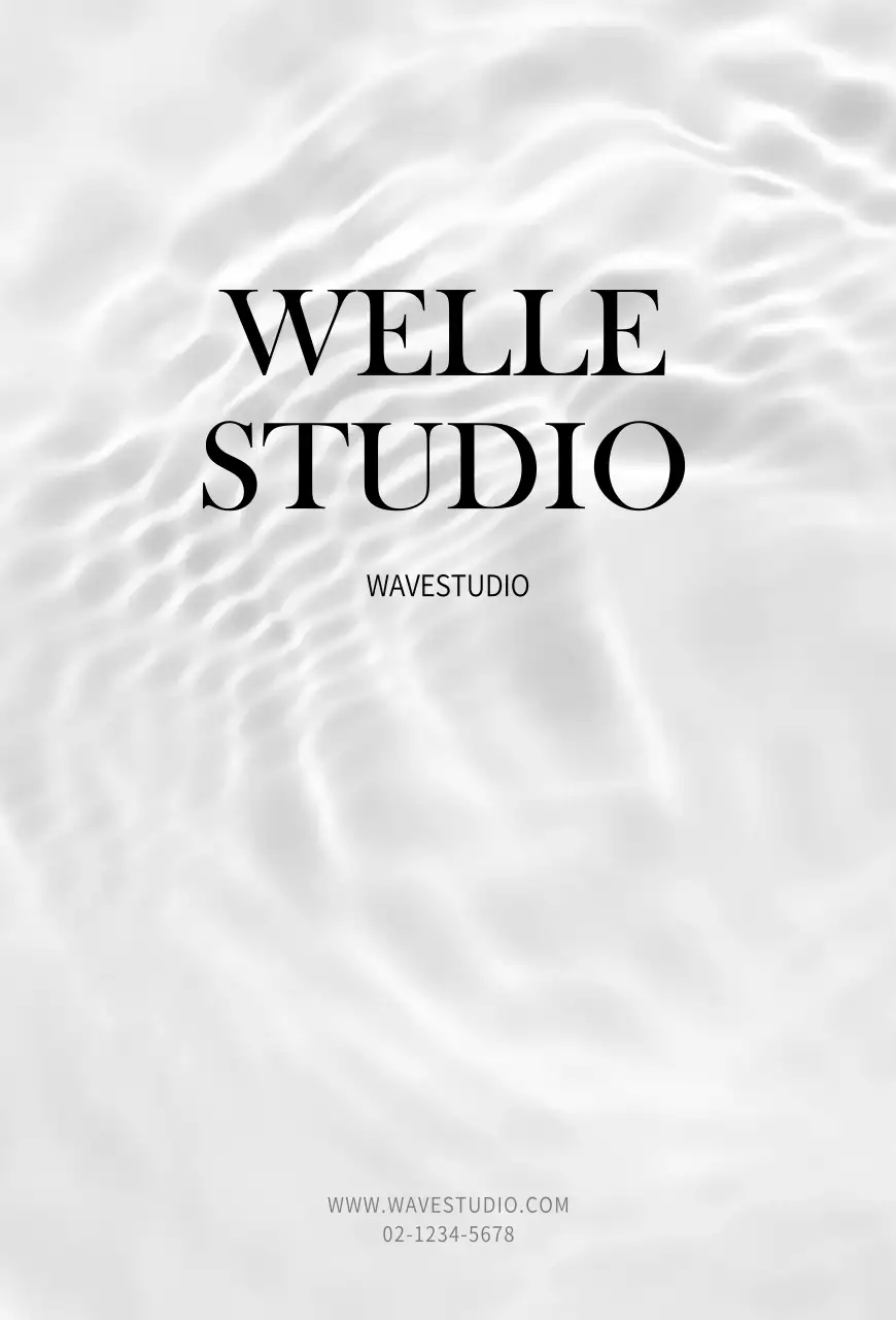 Wave Photography Einfaches Studio Buchungsmappe Karte
