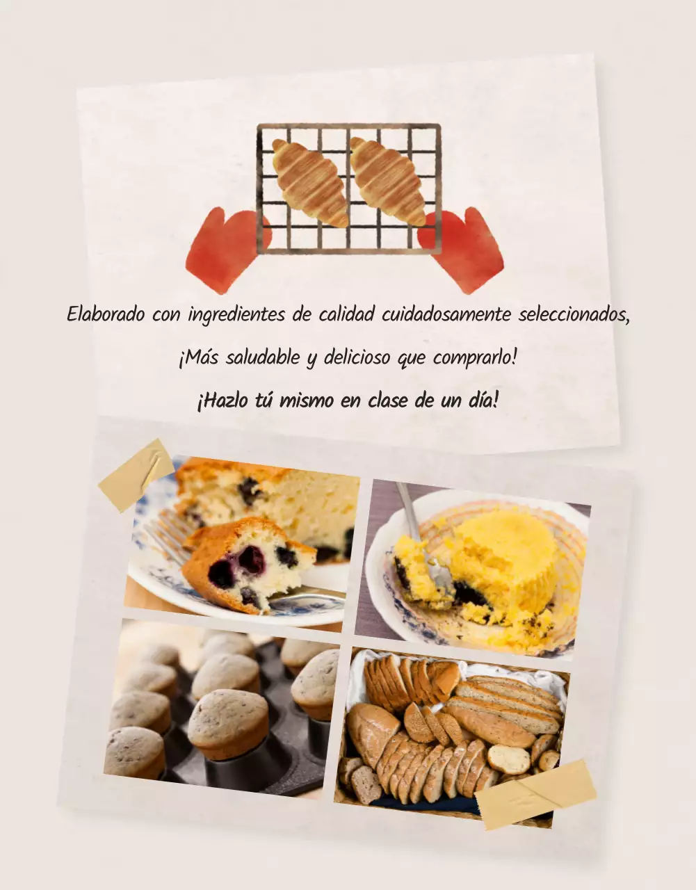 Detalles de la clase de repostería