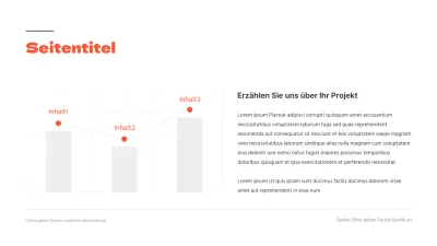 Eine saubere Karte in Orange und Weiß