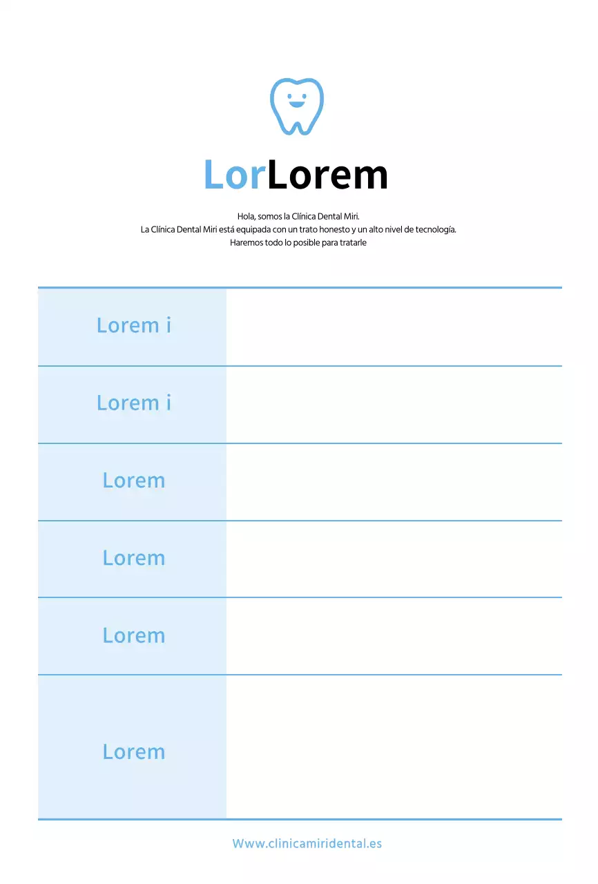 Postal blanca sencilla para tarjetas de citas dentales