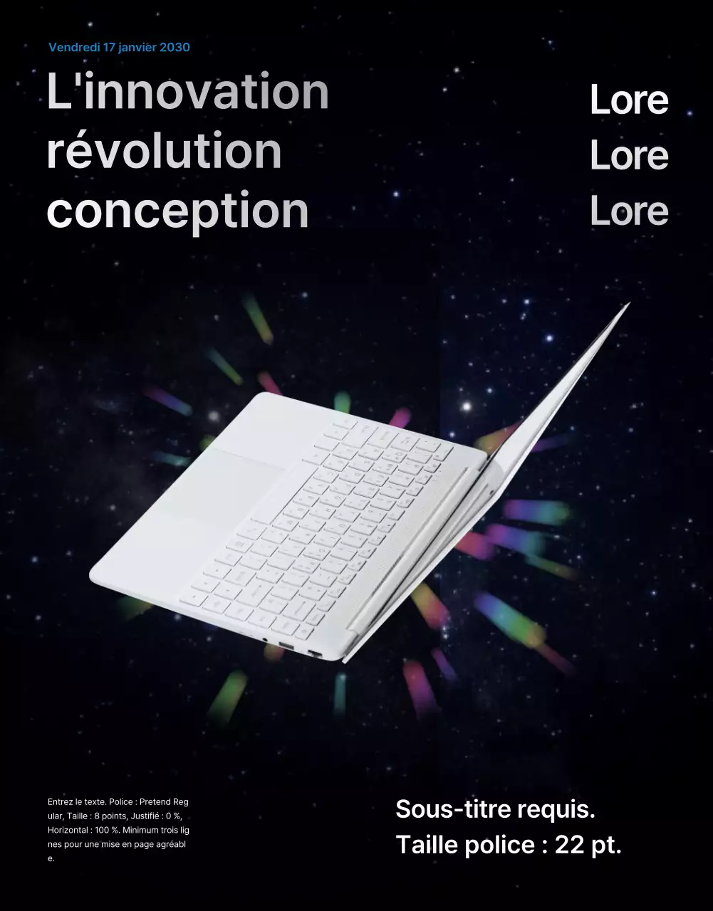 Page de détail du carnet de notes en noir et blanc