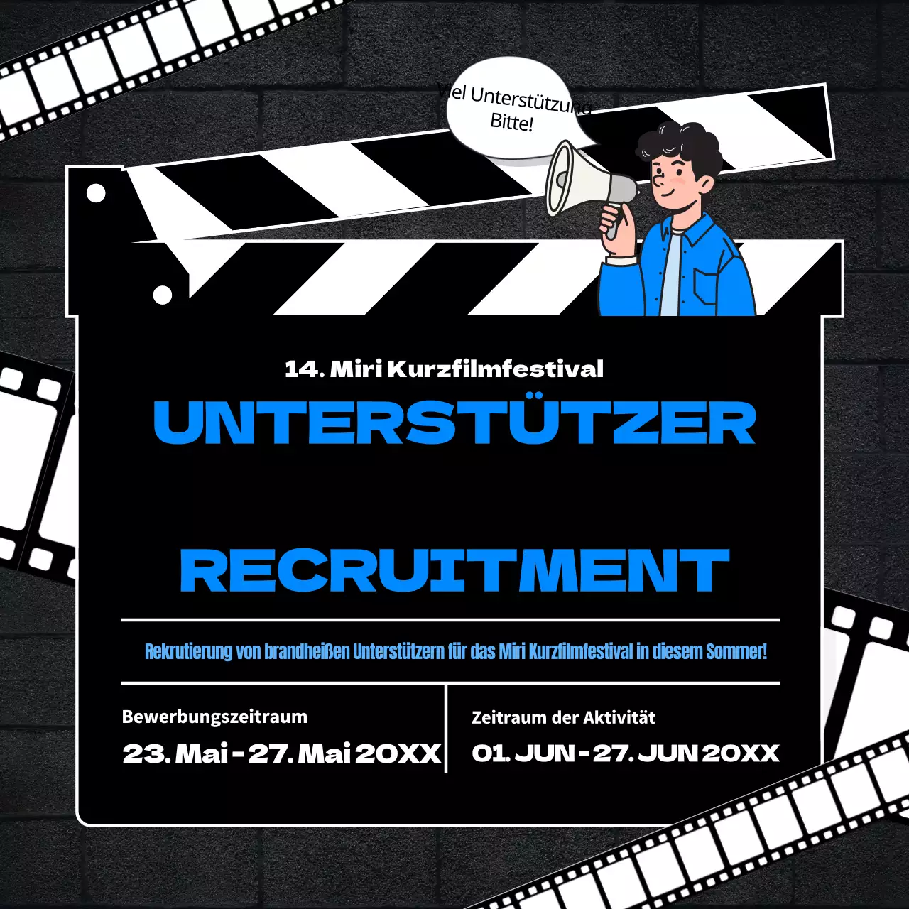 Aufruf zur Unterstützung des Blue Film Concept Filmfestivals