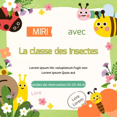 Insectes mignons sur les médias sociaux