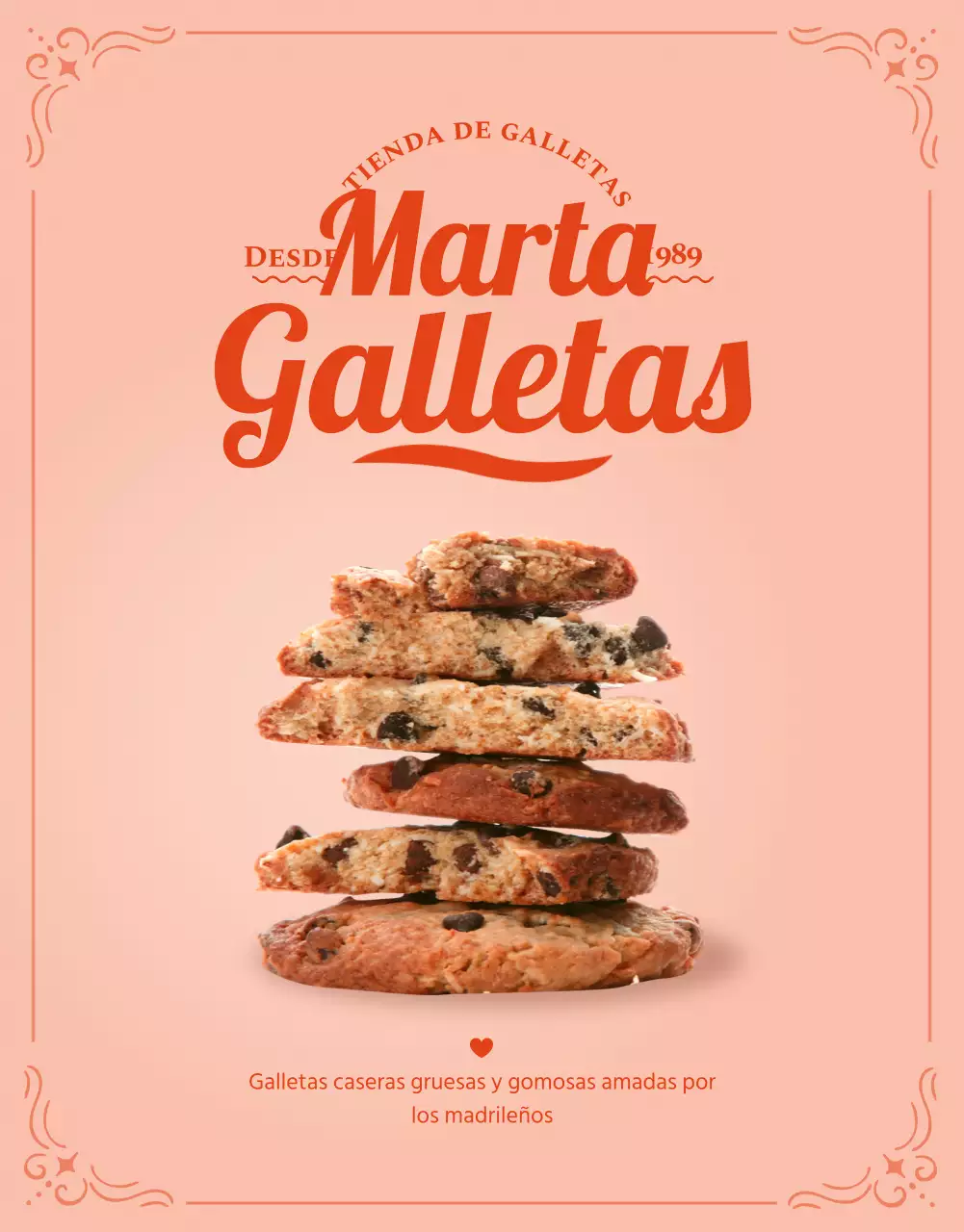Pedir galletas rosas y rojas