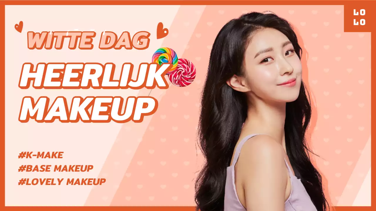 Mooie witte dag make-up in oranje YouTube thumbnail