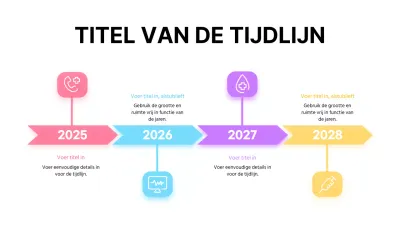 Een eenvoudige tijdlijn in wit