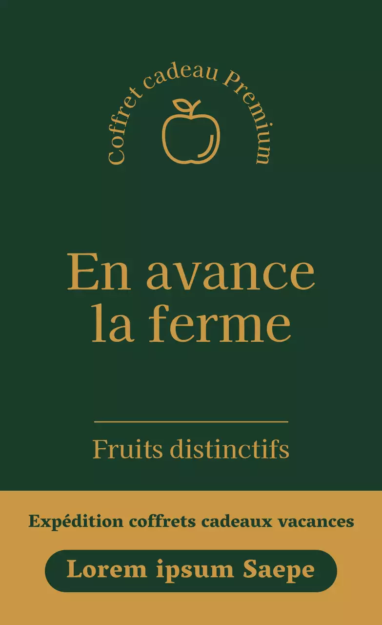 Autocollant vertical simple vert foncé