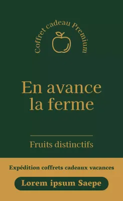 Autocollant vertical simple vert foncé