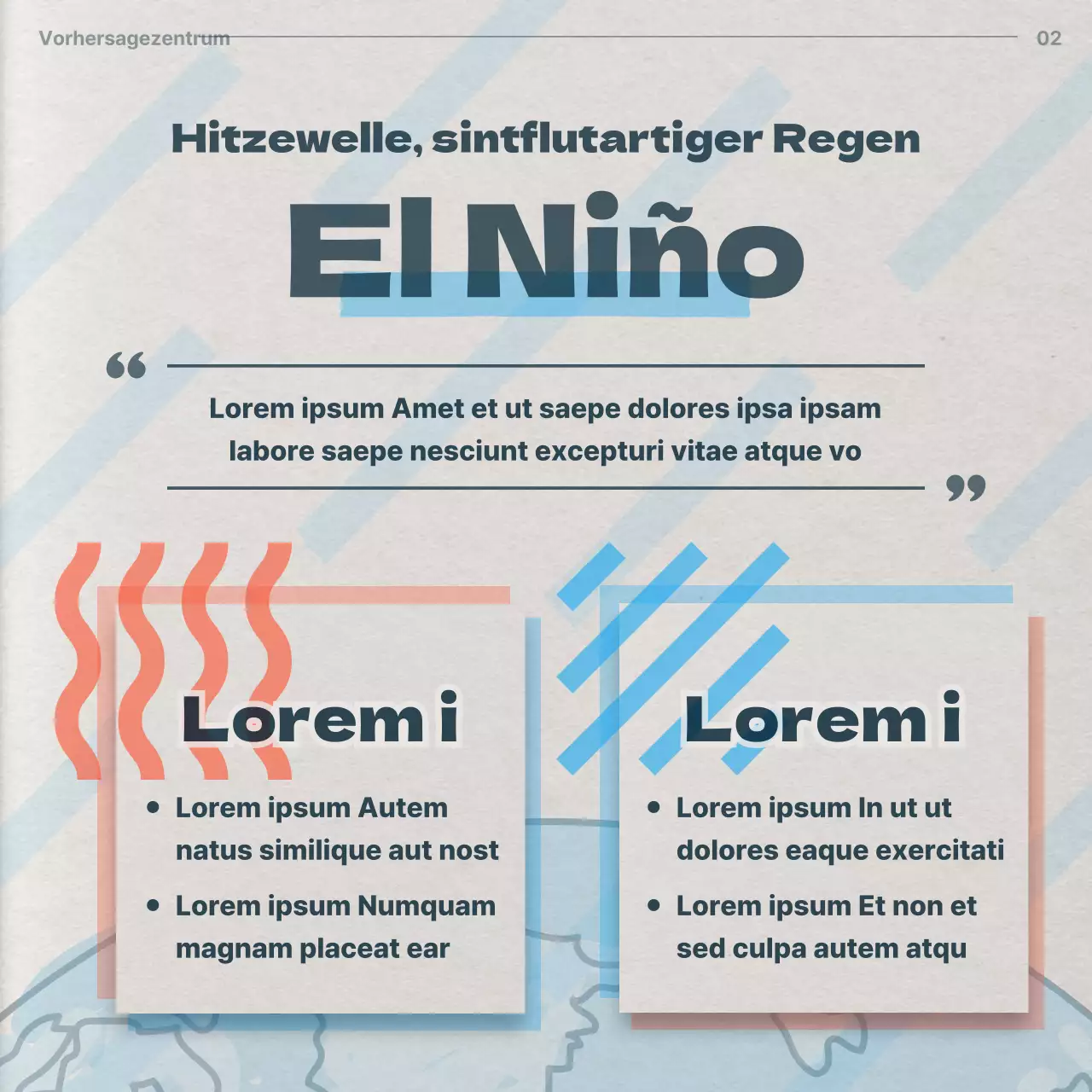 Retro-Klimabeobachtungen in Beige und Hellblau