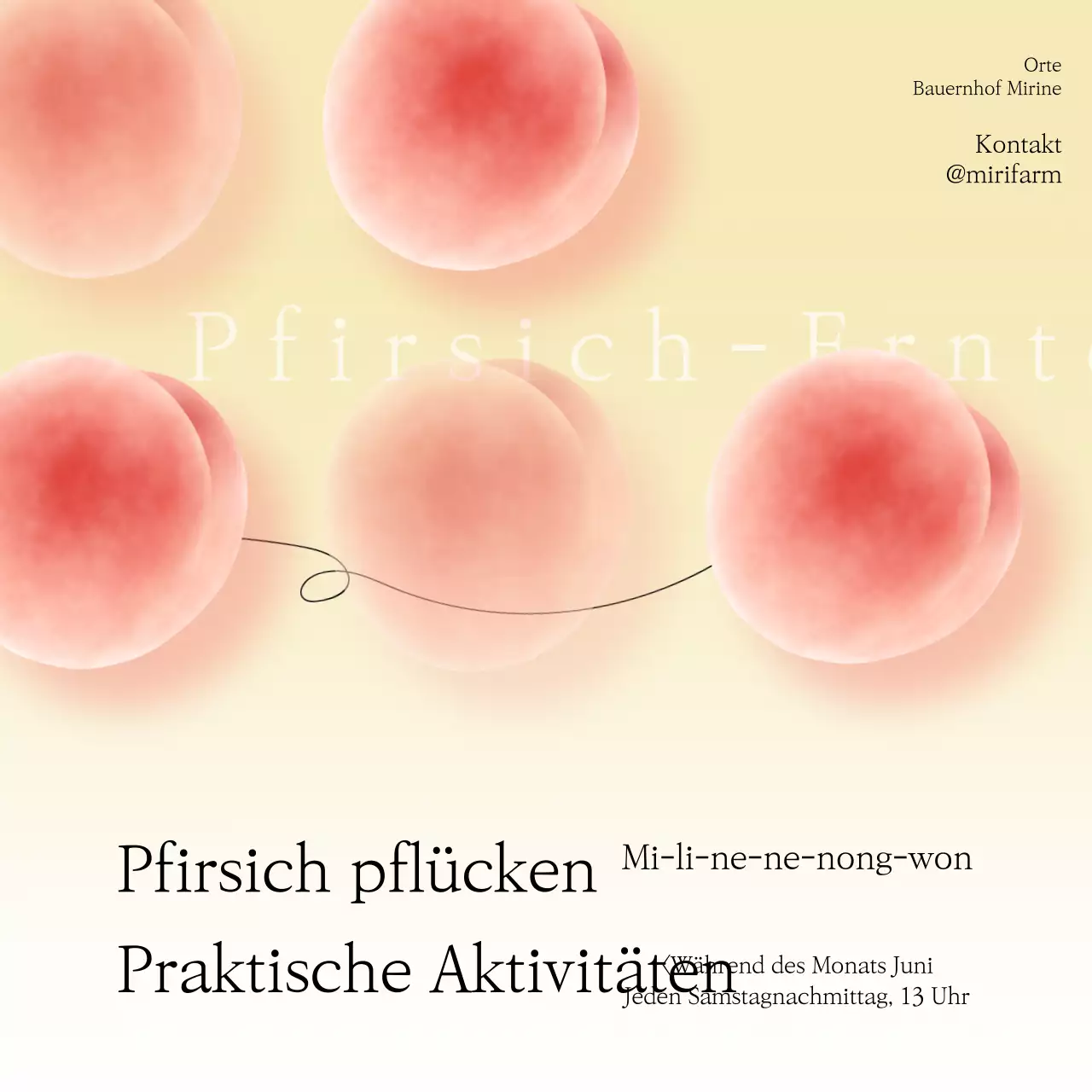 Rosa Gradient Pastell Pfirsich Aktivität Veranstaltung