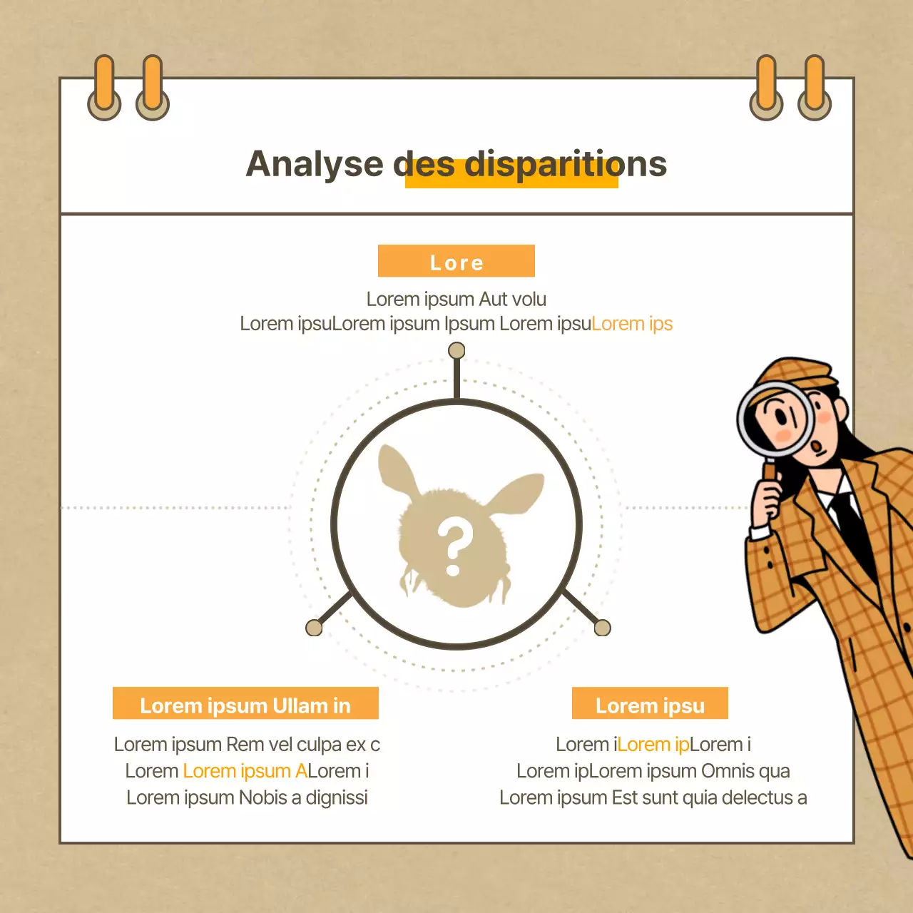 Beige missing bee cardNews design