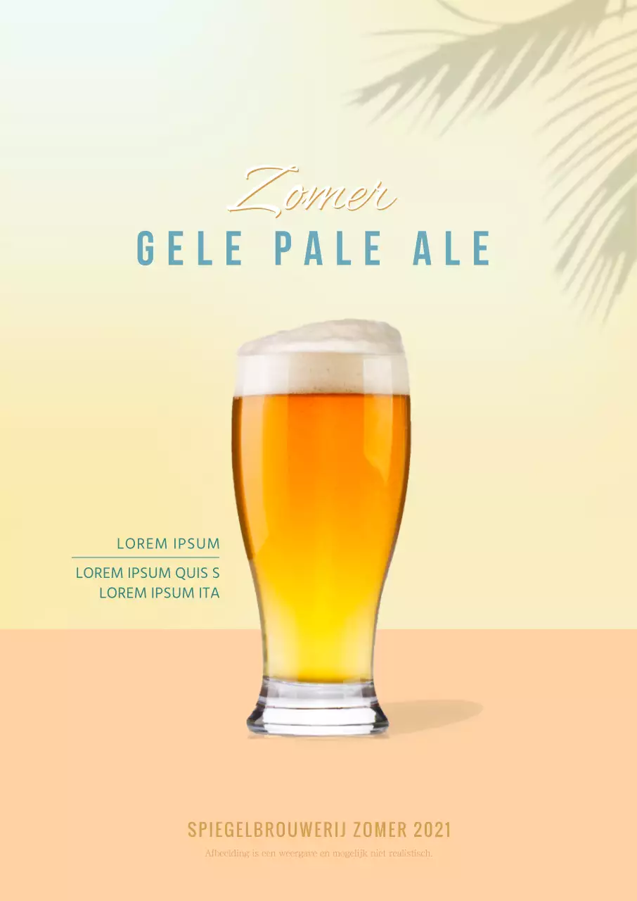 Eenvoudige Craft Beer Portret Poster