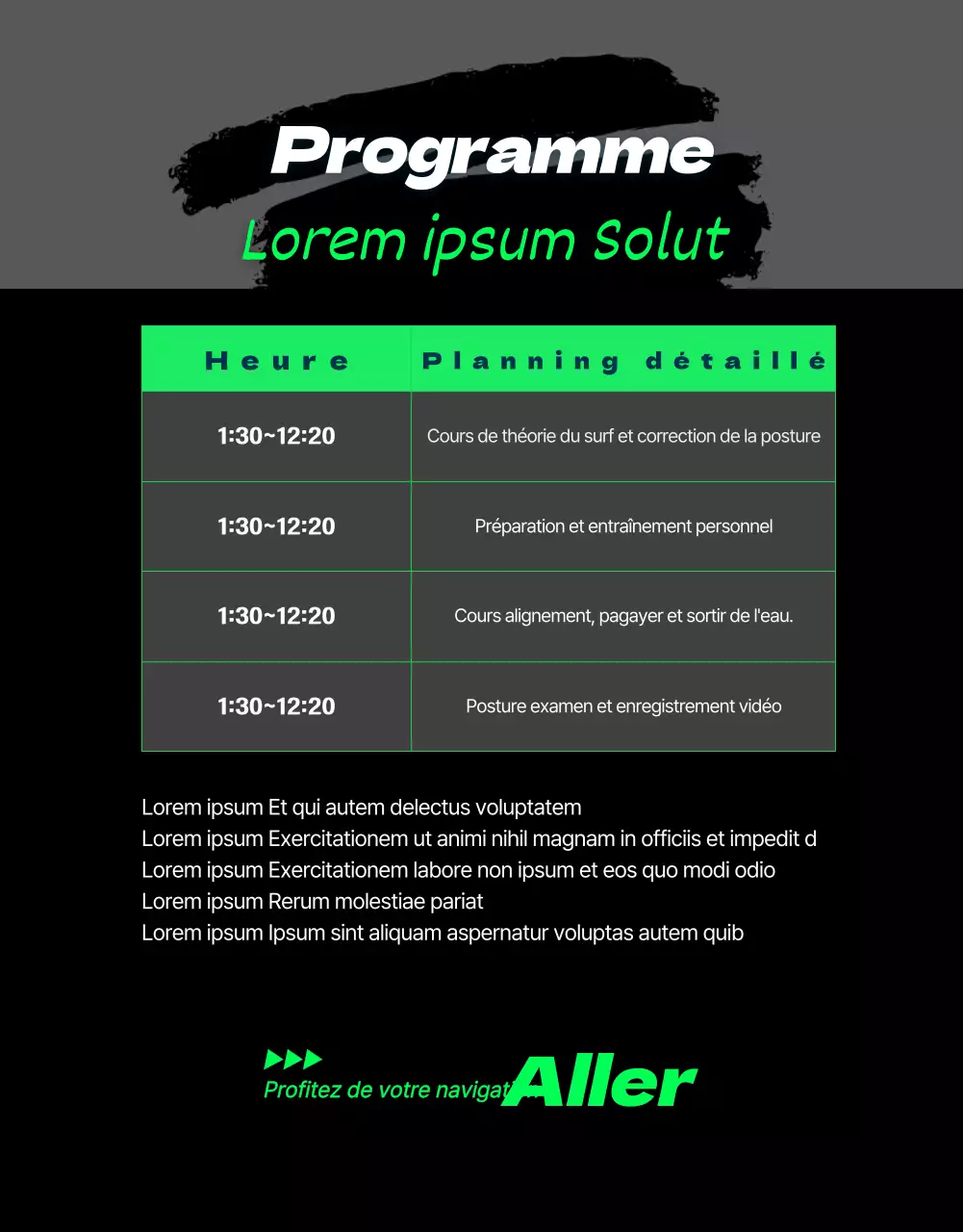 Classes de sports extrêmes dynamiques et colorées au néon (plus)