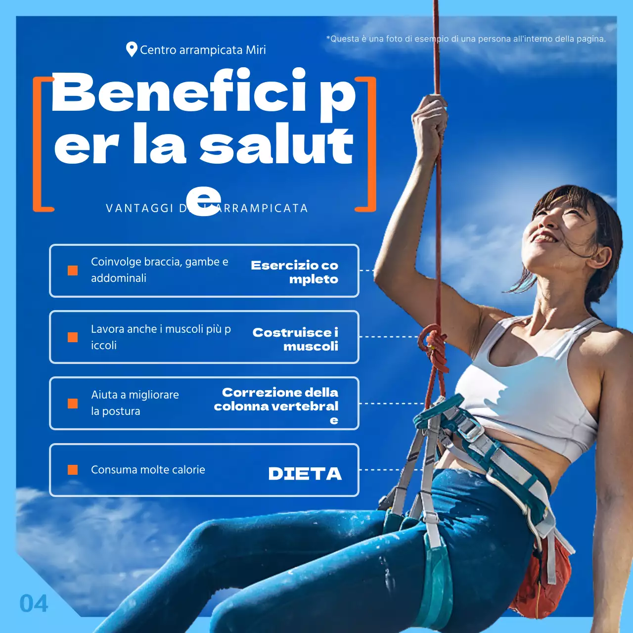 Sulla scalata del concetto di cielo blu e arancione