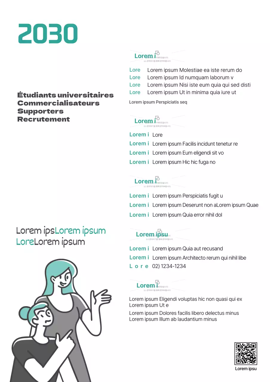 Concept illustré en vert et noir Supports de marketing recherchés