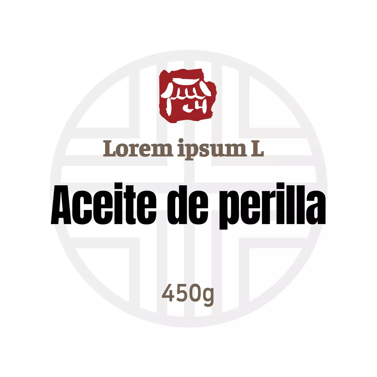 Etiqueta adhesiva de aceite de perilla para etiquetas simples blancas