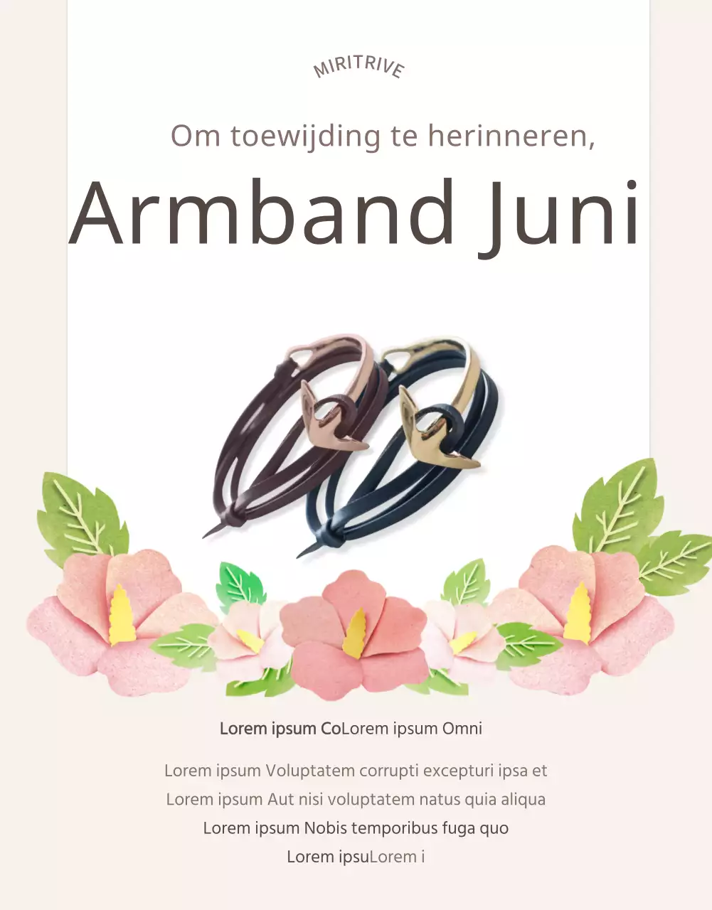 Beige Nationale Veteranen Welzijn Verbetering Armband Detailpagina financiering