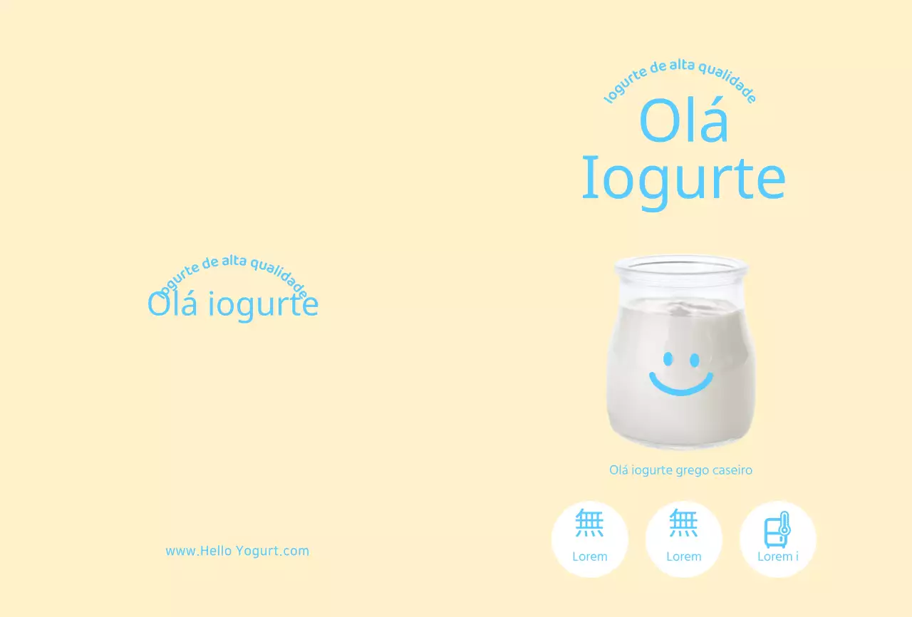 Cartões de pasta de iogurte de limão para promoção de produtos