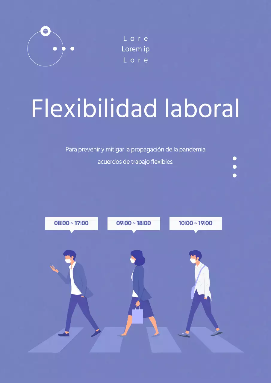 Anuncios en diferentes situaciones con ilustraciones de la vida cotidiana de las personas en colores tranquilos.