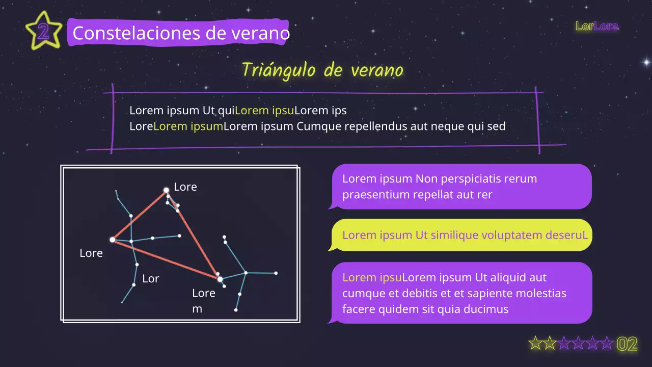 Material de formación amarillo neón y morado místico