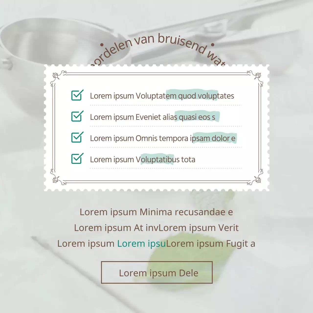 Hoe je bruisend water met een rustgevend turquoise thema kunt gebruiken