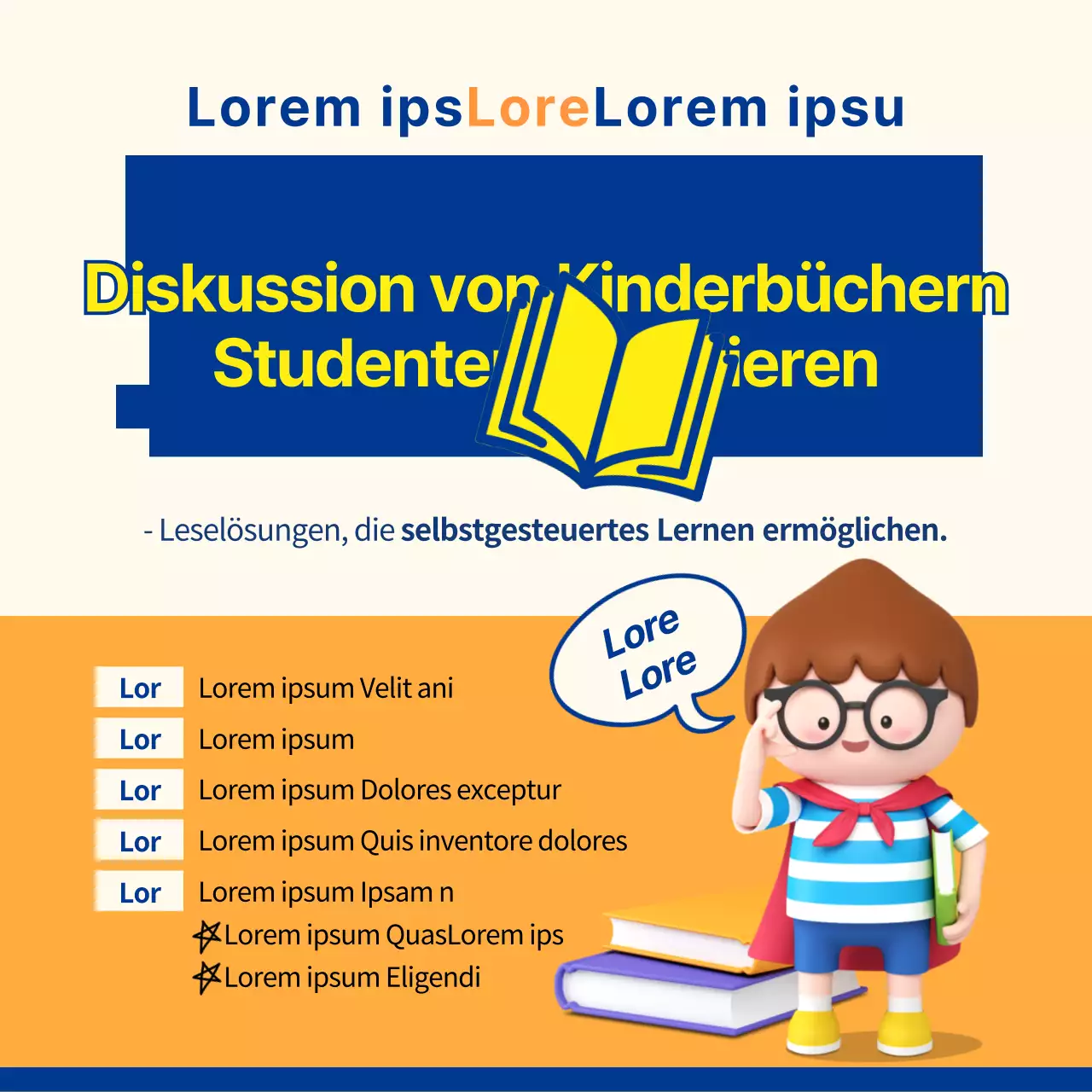 Warme beige-orangefarbene Buchbesprechungsanmeldungen