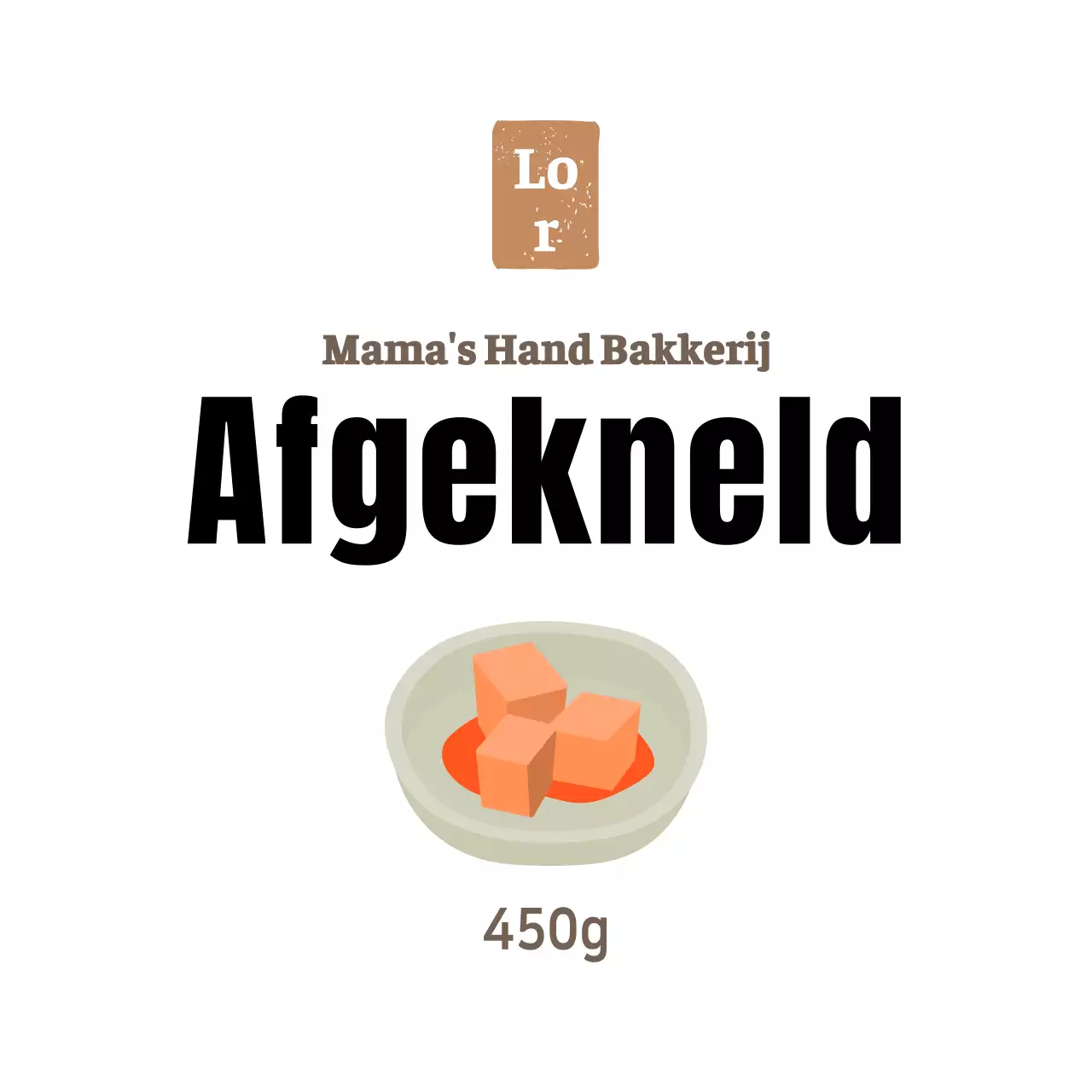 Witte eenvoudige delicatessen bijgerecht sticker