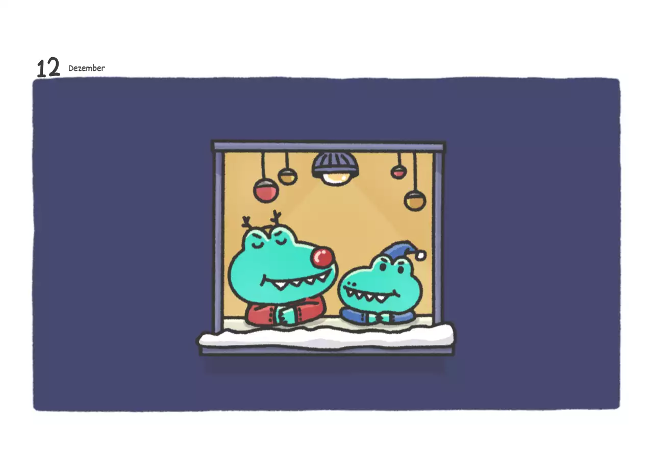 Ein Kalender mit einem niedlichen Argo-Illustrationskonzept