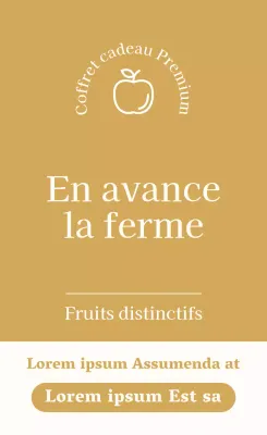 Autocollant vertical simple doré