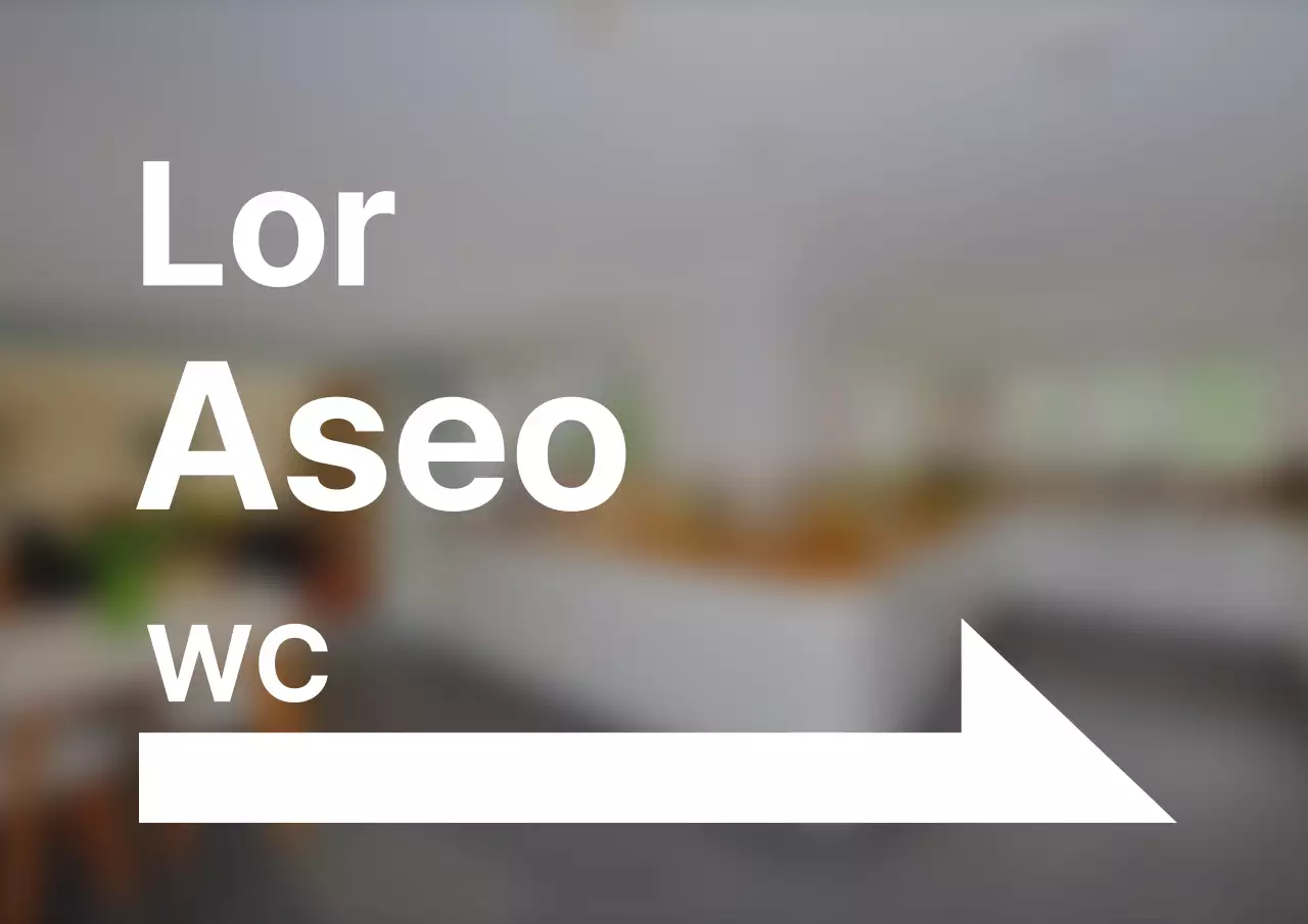 Señalización direccional de aseos de estilo sencillo