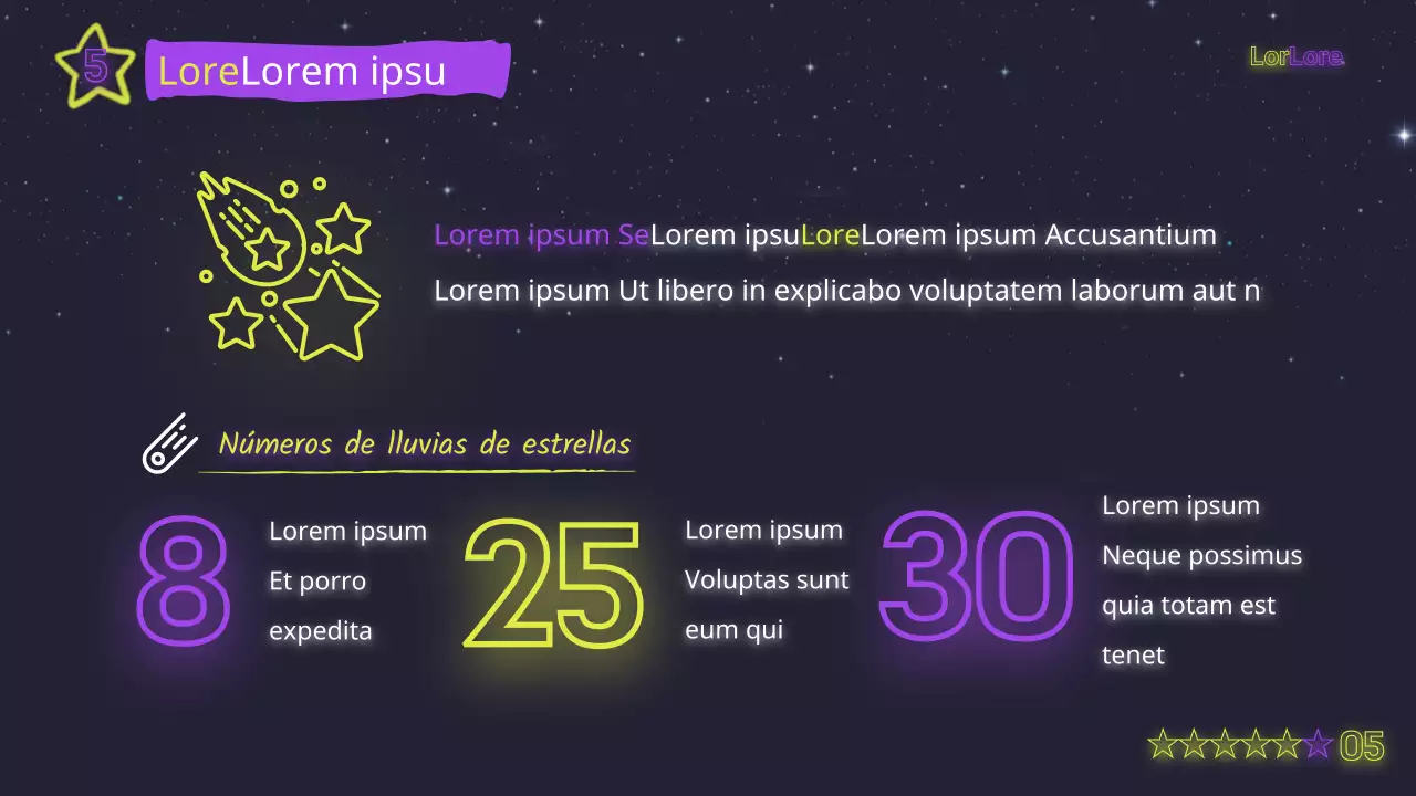 Material de formación amarillo neón y morado místico