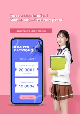 Clinique de beauté rose Bannière d'événement SAT