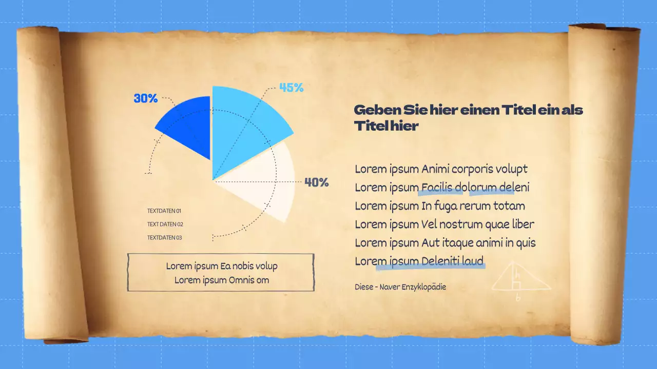 Infografiken mit hübschen blauen pädagogischen Kreisdiagrammen